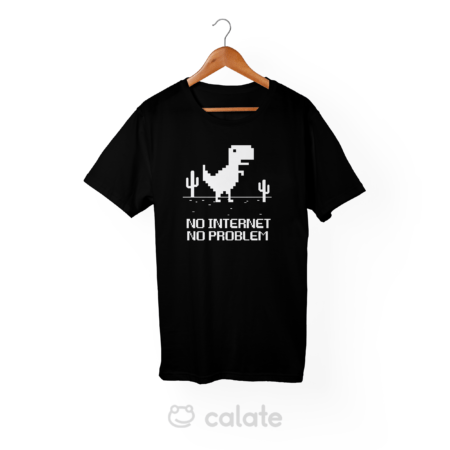 Playera "Google Dinosaurio No Internet No Problem"
