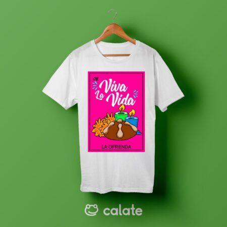 Playera La Ofrenda "Viva la Vida" Día de Muertos