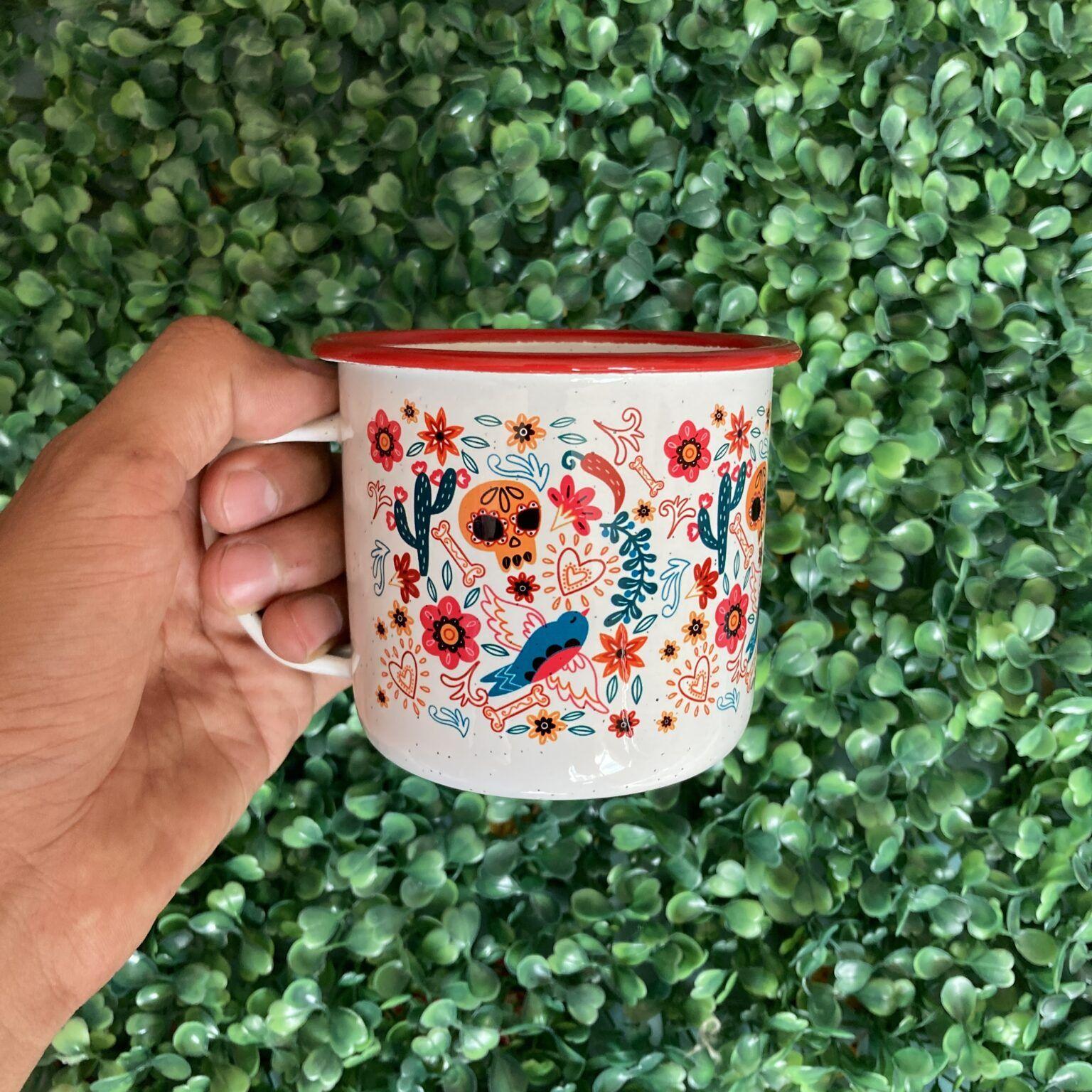 Taza Grande 15oz Tenango Diseño Méxicano - CALATE MÉXICO
